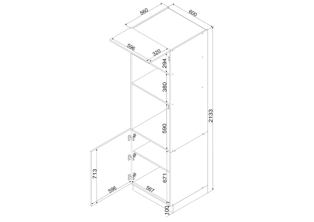 Clara D60PKMV (integreeritud ahjule ja mikrolaineahjule)