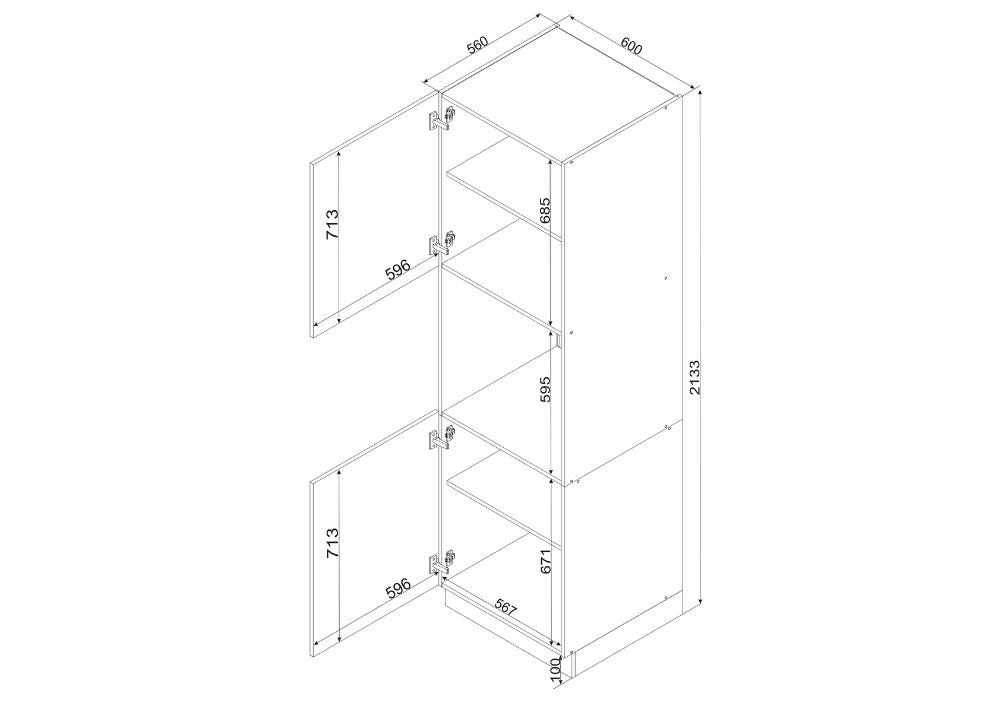 Isabel D60PK helehall (integreeritud ahjule)